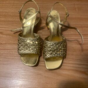 Gold Strappy Sandals